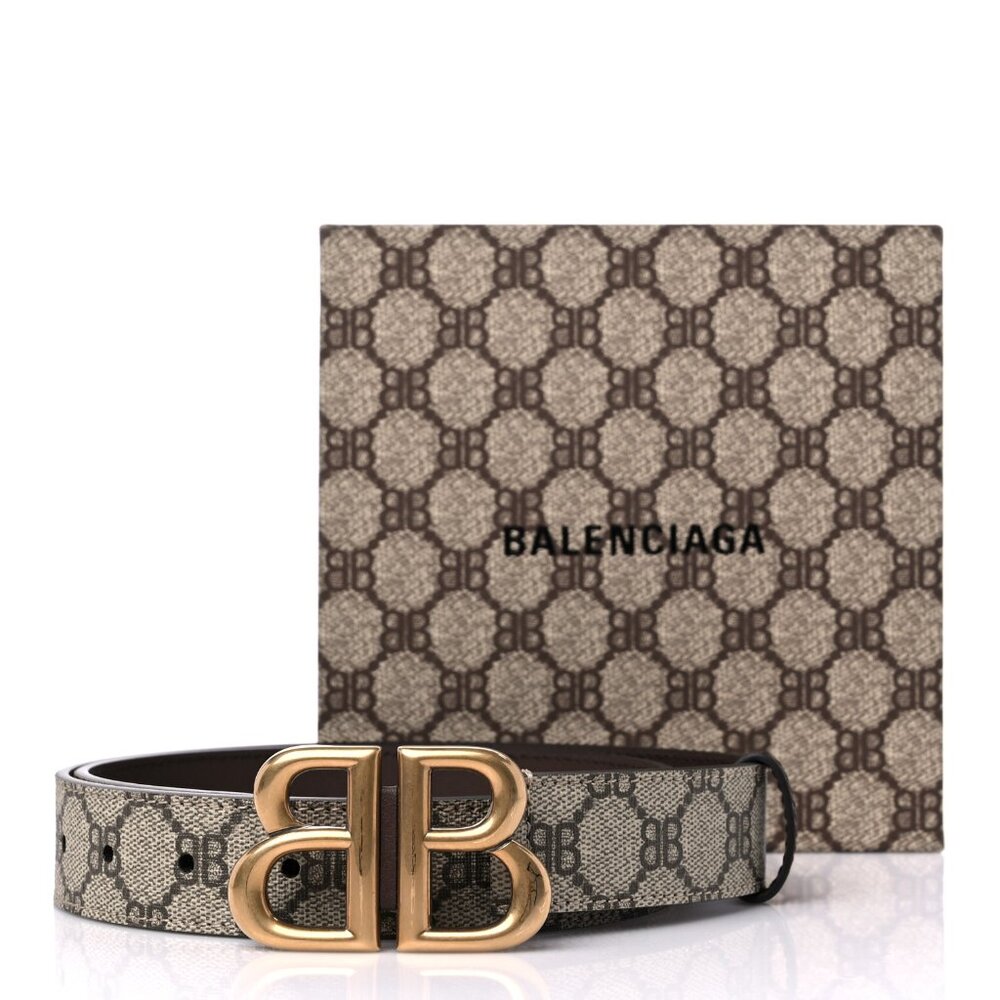 Gucci x Balenciaga The Hacker Project BB Supreme Monogram Belt